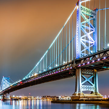 Ben Franklin Bridge, Philadelpia, PA